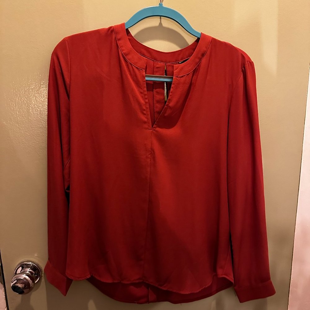 Ann Taylor Burnt Red Blouse